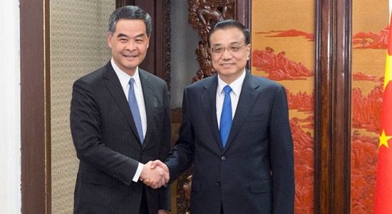 李克強(qiáng)會(huì)見來(lái)京述職的梁振英