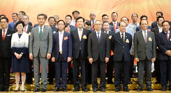 林武主禮新界鄉(xiāng)議局國(guó)慶67周年升旗儀式暨酒會(huì)