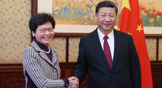 習(xí)近平會(huì)見林鄭月娥