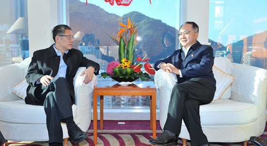 王志民會(huì)見中國(guó)投資有限公司總經(jīng)理屠光紹一行