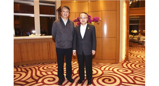 王志民會(huì)見全國(guó)人大常委會(huì)香港基本法委主任沈春耀